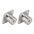 Miniatyrbillede 2 af 5: 2 STK UHF Hun SO239 4 Hul Socket Panel Chassis RF Koaksial Adapter Konnektor