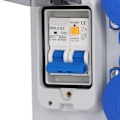 Miniatyrbilde 4 av 5: Vegguttaksboks ABS Vanntett 6 Posisjoner Tyske Uttak Bryterkontakt for Hager 200‑250V