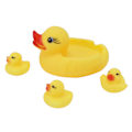 Miniatyrbillede 2 af 5: 4 stk. Baby And Badelegetøj Sødt Dyr Flydende Badeværelse Bruselegetøj Børnegave Dekoration Gul And
