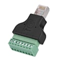 Miniatyrbillede 2 af 5: DVR Ethernet-stik RJ45 Hanstik til 8-benet Skrueklemmetilslutning
