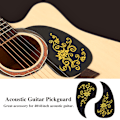 Miniatyrbilde 3 av 4: 2 stk. Kommaform Plekterbrett Beskyttelsesklistremerke for Akustisk Gitar (Gullranke)
