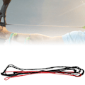 Miniatyrbillede 3 af 5: Nylon Universal Bueskydningsudstyr Forsyninger Buestreng til Recurve Bue Langbue Jagt Sort Rød 12 Tråde 68