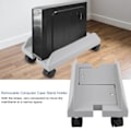 Miniatyrbillede 1 af 5: Aftagelig Computer Kabinet Stand Holder Beslag Desktop Mainframe Opbevaringsstativ med Bremse (Hvid)