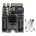 Miniatyrbild 3 av 5: HDD-adapterkort M2 till SATA3.0 6Gbps Snabb Överföring JMB582 Chip Stöd PCI Express Utbyggnadskort för Win 7 10 för OS X