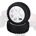 Miniatyrbild 5 av 5: 4 st 1/10 RC Truck Gummiband Däck Hjul för ZD Racing Buggy Crawler Bil Vit
