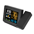 Miniatyrbild 1 av 5: Inomhus Utomhus Termometer 60m Sändning Klockprojektion Funktion Temperaturförutsägelse Digital Hygrometer
