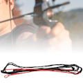Miniatyrbillede 4 af 5: Nylon Universal Bueskydningsudstyr Forsyninger Buestreng til Recurve Bue Langbue Jagt Sort Rød 12 Tråde 68
