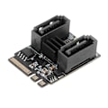 Miniatyrbild 1 av 5: HDD-adapterkort M2 till SATA3.0 6Gbps Snabb Överföring JMB582 Chip Stöd PCI Express Utbyggnadskort för Win 7 10 för OS X