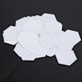 Miniatyrbillede 3 af 5: 100 stk. PatchWork Skabelon Hex Papir Modelboard Quilting Syning Håndværk DIY Syværktøj (22 mm Hex)