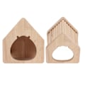 Miniatyrbilde 4 av 5: Lite Kjæledyr Tre Klatrehus Hamster Vippet Trehus Rede Bur Gjemmested for Hamster Gullsilke Bjørn
