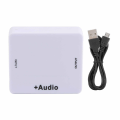 Miniatyrbilde 3 av 5: ABS Multifunksjon HDMI TIL HDMI Audio Splitter Dekoder Konverter for TV Lydsystem Hvit