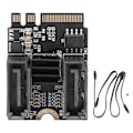 Miniatyrbild 2 av 5: HDD-adapterkort M2 till SATA3.0 6Gbps Snabb Överföring JMB582 Chip Stöd PCI Express Utbyggnadskort för Win 7 10 för OS X