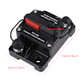 Pikkukuva 5 / 5: DC12V-42V Autostereoiden Audio Inline -katkaisija Manuaalinen nollaus (200A)