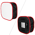 Miniatyrbild 2 av 4: Hopfällbar Fyrkantig LED Videoljus Diffusion Diffuser Softbox Kit Tillbehör