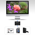 Miniatyrbild 4 av 5: VGA-delare Datortillbehör 2-i-1-ut 2-portsväxlare HD-skärmtillbehör för värdväxling