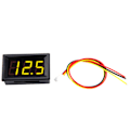 Miniatyrbilde 1 av 4: 0.  56\" 3-leders digitalt LED voltmeter spenningsmålerpanel med omvendt polaritetsbeskyttelse DC0-100V (Gul)