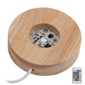 Miniatyrbild 1 av 5: LED-ljusbas i trä, miljövänlig, elegant stil, robust, hållbar, bred användning, färgad LED-bas