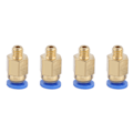 Miniatyrbillede 4 af 5: 2*PTFE PTEE Slange 4*PC4 M6 Hurtigkobling+4*PC4 M10 Lige Pneumatisk Kobling Push