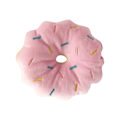 Miniatyrbild 2 av 5: Hundleksak Donut Bitresistent Tandgnuggning Lindrar Uttråkning Tecknad Söt Pipig Plyschhundleksak för Husdjurstillbehör Rosa