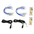 Pikkukuva 3 / 5: 2 Pelaajan Arcade Encoder Viiveetön DIY Arcade Encoder USB-kaapeleilla ja Painonappijohdoilla MAME:lle