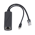 Miniatyrbilde 1 av 5: Gigabit PoE Splitter for Pi 5 5B 5V IEEE802.3af-kompatibel PoE til USB C Adapter 1000Mbps Høyhastighets Power Over Ethernet Splitter