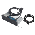 Miniatyrbillede 2 af 5: USB3.0 AUDIO Floppy Frontpanel 3,5 tommer 2 USB3.0-interfaces med mikrofon-lyd