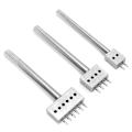 Pikkukuva 1 / 5: 3 KPL Välitystyökalu DIY Nahkatyö Reikien Tekosetti Vyön Reikien Tekijä (6mm（2+4+6）)