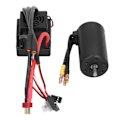 Miniatyrbillede 3 af 5: 3670 2650KV Børsteløs Motor og 120A ESC med T Stik Sæt Erstatning for 1/8 RC Bil