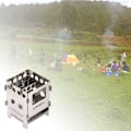 Miniatyrbilde 3 av 4: Bærbar Utendørs Sammenleggbar Grillhylle i Rustfritt Stål Mini Kull Piknikovn