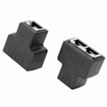 Miniatyrbillede 4 af 5: 2 stk. Ethernet Kabel Adapter 1‑ind 2‑ud RJ45 Hun Interface LAN Stik Kabel Forlænger Splitter til Internetledning