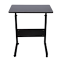 Miniatyrbillede 2 af 5: Bærbart justerbart laptop computer stander skrivebord seng side læsebord (mørk valnød)