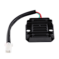Miniatyrbillede 2 af 2: 4 Ledninger 4 Ben 12 Volt Spændingsregulator Ensretter Til 150-250CC Motorcykel Scooter Knallert ATV Sort