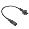 Pikkukuva 1 / 5: IEC320 C8 - IEC320 C5 virtajohto IEC320 C8 uros - C5 naaras kaapelisovitin 3-piikkisille kannettavan tietokoneen virtalähteille 100‑250V