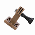 Miniatyrbillede 4 af 4: Letvægts Nylon Bærbar Hjelm Adapter Base Fast Montering til Kamera (Brun)