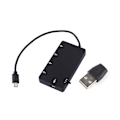 Pikkukuva 2 / 5: 4-porttinen Micro USB -keskitin USB2.0 OTG -laajennussovitin latauskaapeli älypuhelimille ja tableteille