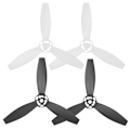 Miniatyrbild 1 av 5: 4st RC Flygplanspropeller Modifierad Tillbehörsersättning Passar Bebop 2 Drönare Typ C
