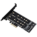 Miniatyrbillede 1 af 5: PCI‑E 4X til M.2 NVMe SSD NGFF Adapterkort B Key M Key Udvidelse Dobbelt Interface