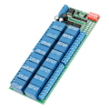 Miniatyrbild 1 av 5: DC 12V 16 Kanal MODBUS RTU RS485 Relämodul Kort PLC Kontroller Seriell Port Switch