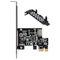 Pikkukuva 2 / 5: USB3.2 PCI E -lisäkortti keraamisilla kondensaattoreilla, kaksoissuojaus, nopea tiedonsiirtonopeus, PCI E - Type E -lisäkortti PC:lle, musta