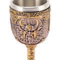 Miniatyrbilde 4 av 5: Nordisk Vikingbeger Retro Resin Rustfritt Stål Ølkopp for Cocktails Whisky Rødvin