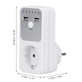 Miniatyrbillede 4 af 5: 180~260V USB Smart Digital Nedtællingsur Stik til Computer Telefon Oplader
