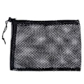 Miniatyrbillede 3 af 5: Sort Nylon Mesh Snørepose Golfbolde Holder Opbevaringspose (L)