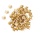 Miniatyrbilde 1 av 5: 50 stk. 6mm DIY Fargerike Runde Klo A Grade Krystall Rhinestones for Håndverk Dekorasjon (Gull)