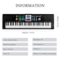 Miniatyrbillede 4 af 5: 61 Tangenter Digitalt Musik Elektronisk Keyboard Børn Multifunktionelt Elektrisk Klaver til Klaverstuderende med Mikrofonfunktion Musikinstrument