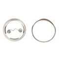 Miniatyrbilde 5 av 5: 100 Sett Knappdeler med Nål Solid Metall Plast Rustsikker Glatt Knapp Lagingsutstyr for Merke DIY 44MM
