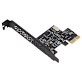 Pikkukuva 1 / 5: USB3.2 PCI E -lisäkortti keraamisilla kondensaattoreilla, kaksoissuojaus, nopea tiedonsiirtonopeus, PCI E - Type E -lisäkortti PC:lle, musta