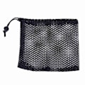 Miniatyrbilde 2 av 5: Svart Nylon Mesh Snørestropp Pose Golfballer Holder Oppbevaringspose (M)