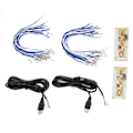 Miniatyrbillede 2 af 5: 2 Spiller Arcade Encoder Uden Latency DIY Arcade Encoder med USB-kabler og Knapledninger til MAME