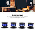 Miniatyrbilde 4 av 5: Preffair Isolasjonsføtter Platespiller Audio Isolasjonspute Pigger for CD/DVD Forsterker Svart