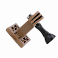 Miniatyrbillede 3 af 4: Letvægts Nylon Bærbar Hjelm Adapter Base Fast Montering til Kamera (Brun)
